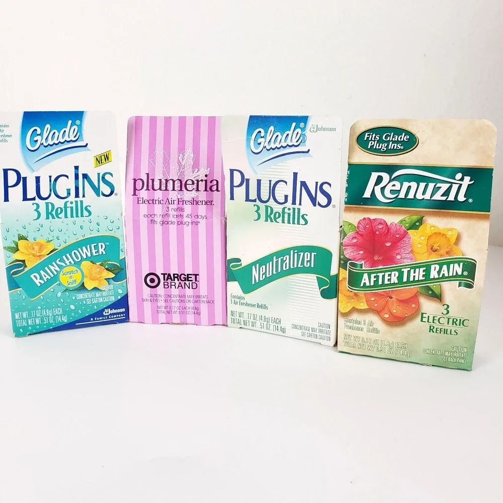 (4) Scented Gel Refills Renuzit Glade Plugins NEUTRALIZER 3 Packs Retired VTG